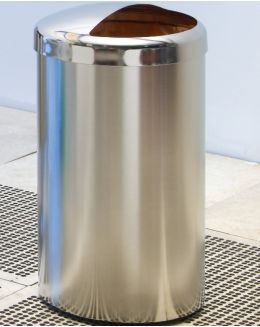 Electropolished S/S Waste Receptacle - on Castors